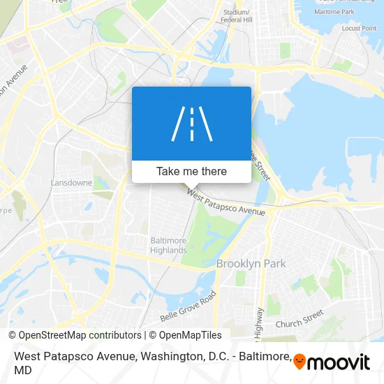 West Patapsco Avenue map