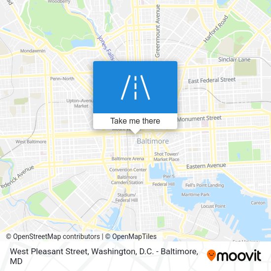 West Pleasant Street map