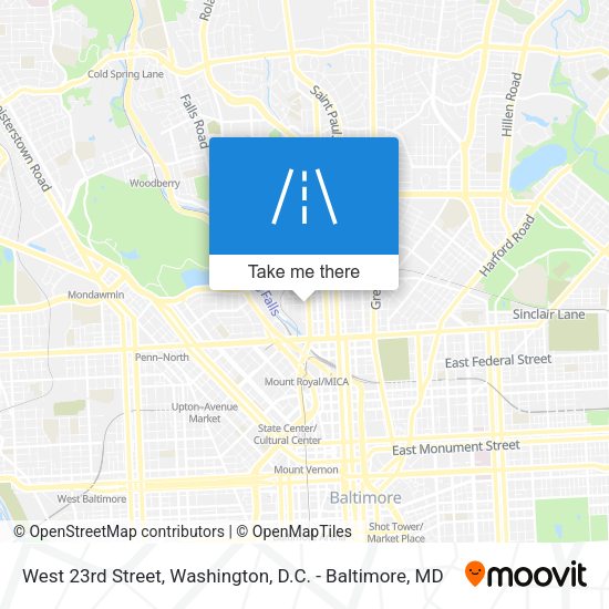 Mapa de West 23rd Street