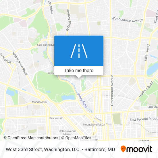 West 33rd Street map