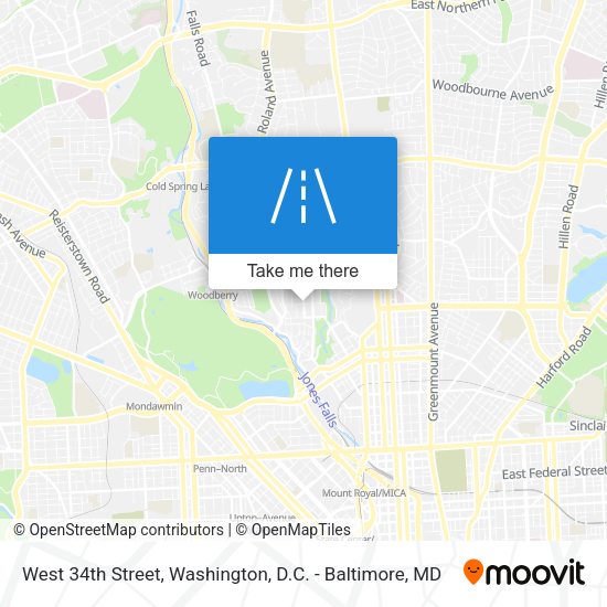 West 34th Street map