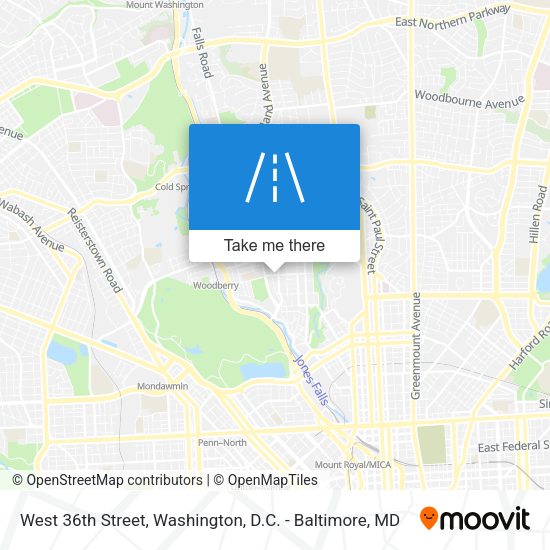 Mapa de West 36th Street