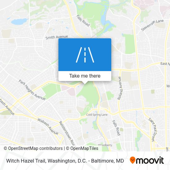 Witch Hazel Trail map