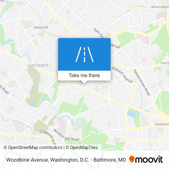 Woodbine Avenue map