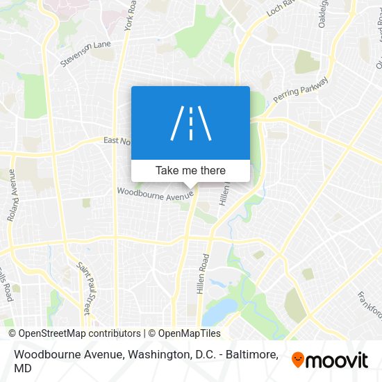 Mapa de Woodbourne Avenue