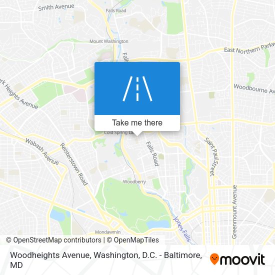 Woodheights Avenue map