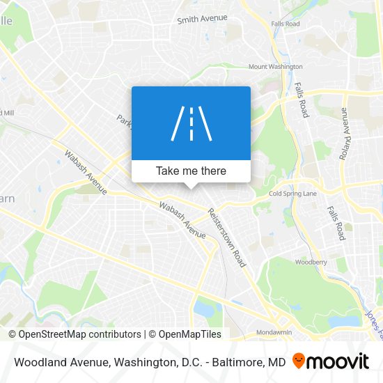 Woodland Avenue map