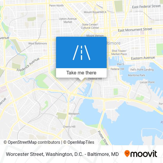 Mapa de Worcester Street