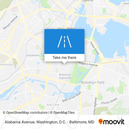 Alabama Avenue map