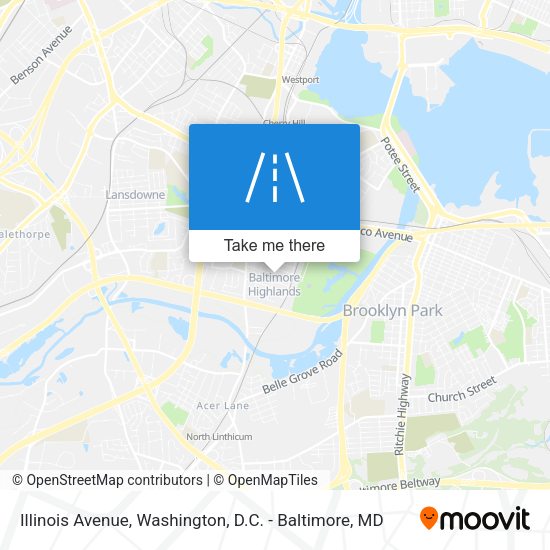 Illinois Avenue map