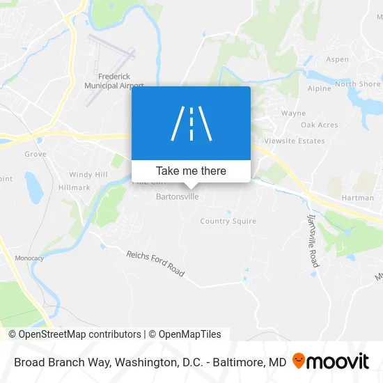 Broad Branch Way map