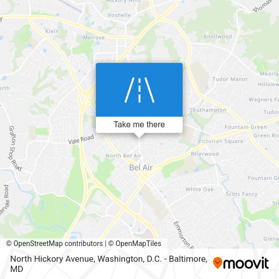 North Hickory Avenue map
