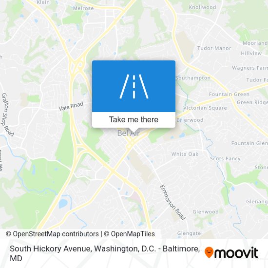 South Hickory Avenue map