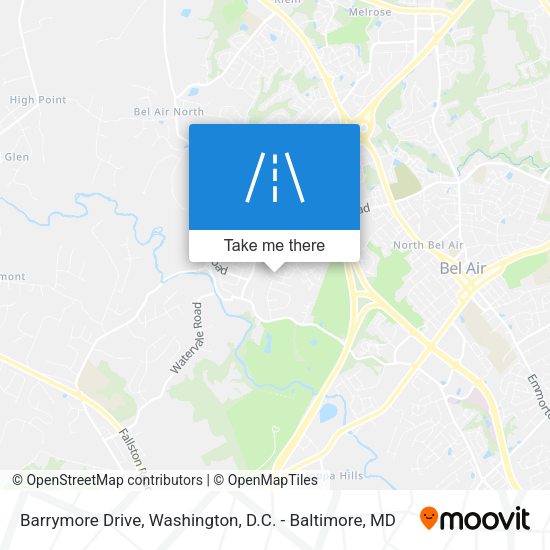 Barrymore Drive map