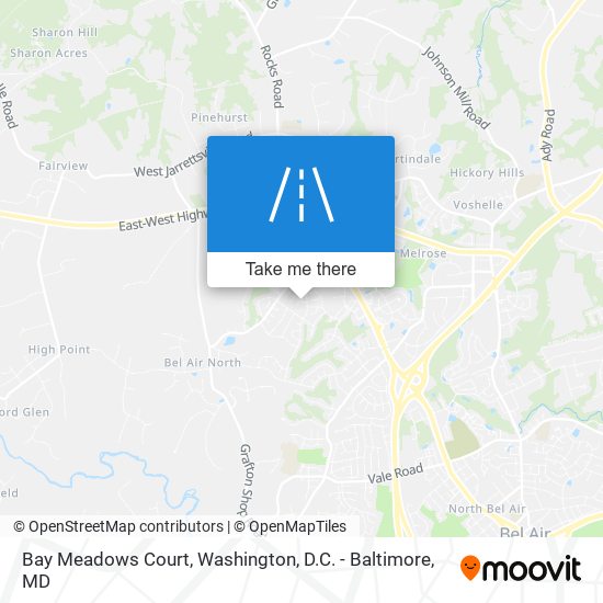 Bay Meadows Court map