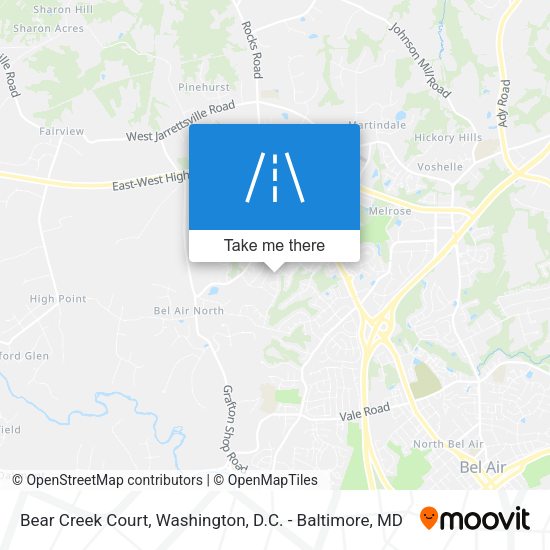 Mapa de Bear Creek Court
