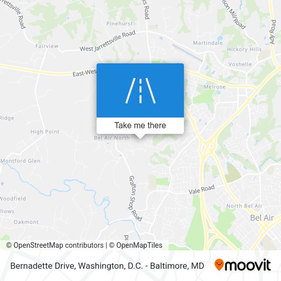 Mapa de Bernadette Drive