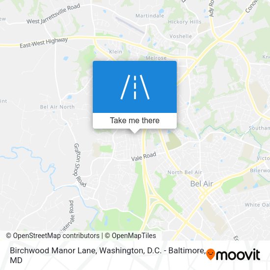 Birchwood Manor Lane map