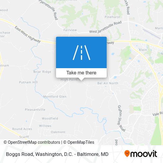 Mapa de Boggs Road