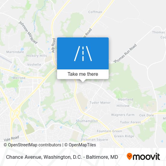 Chance Avenue map