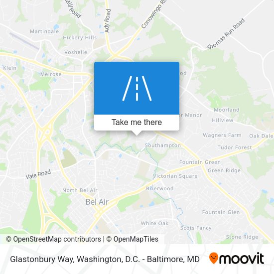 Glastonbury Way map