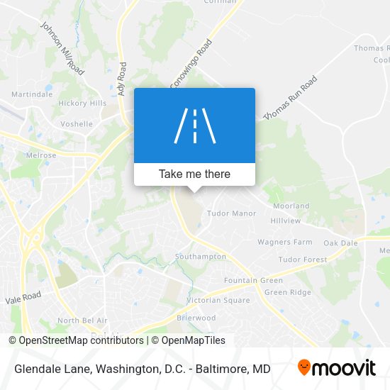 Glendale Lane map