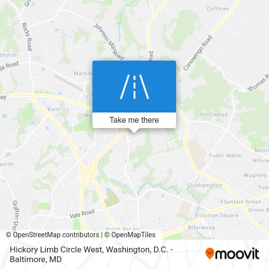 Hickory Limb Circle West map