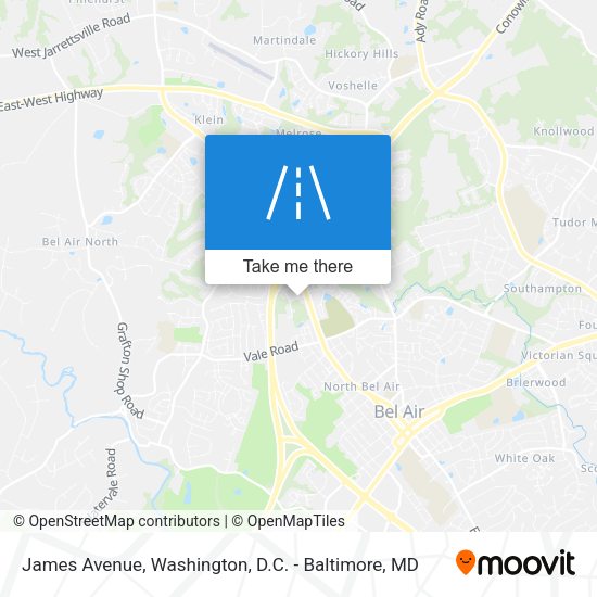 James Avenue map