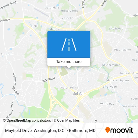 Mayfield Drive map