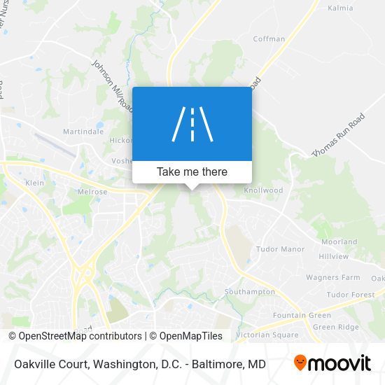 Oakville Court map