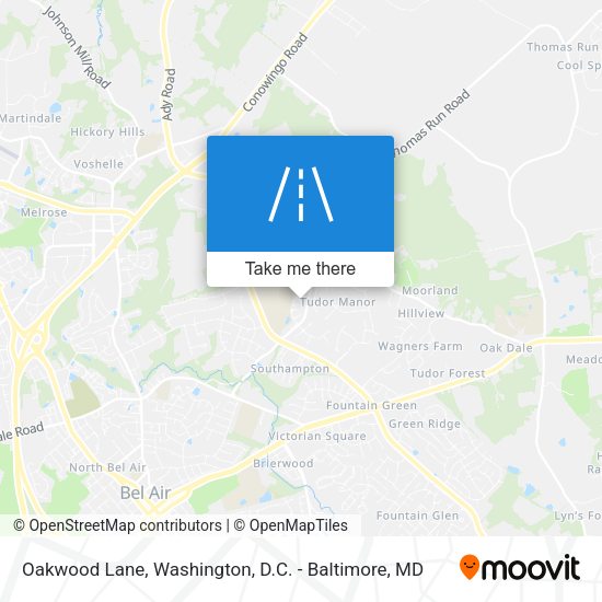 Oakwood Lane map