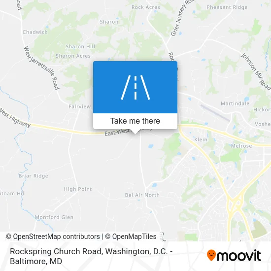 Rockspring Church Road map
