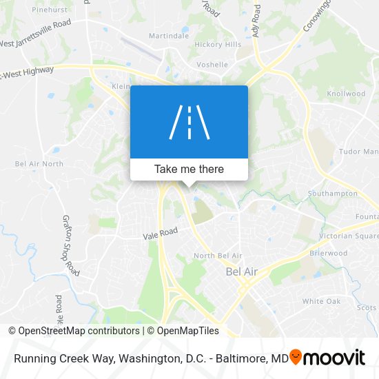 Mapa de Running Creek Way