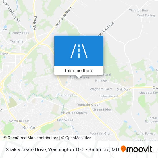 Shakespeare Drive map
