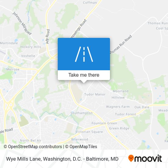 Mapa de Wye Mills Lane