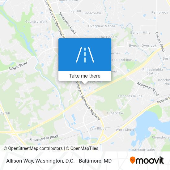 Mapa de Allison Way