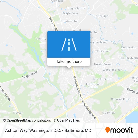 Ashton Way map