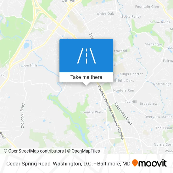 Cedar Spring Road map