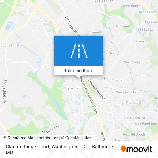 Clarke's Ridge Court map