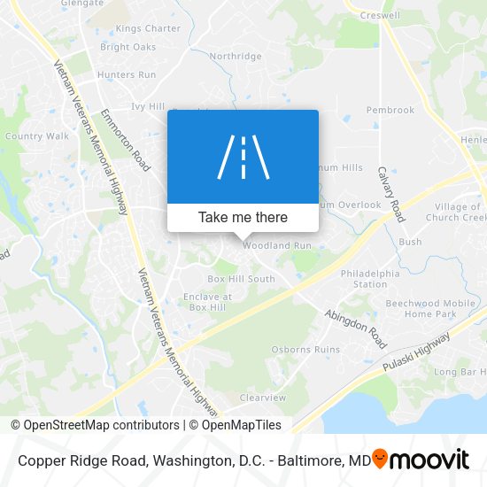 Copper Ridge Road map
