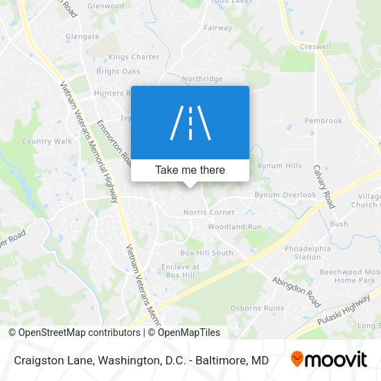 Craigston Lane map