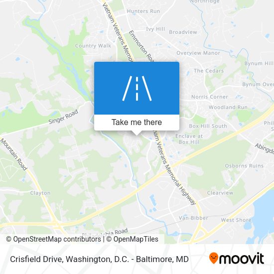 Crisfield Drive map