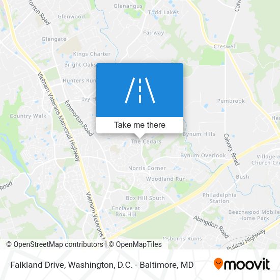 Falkland Drive map
