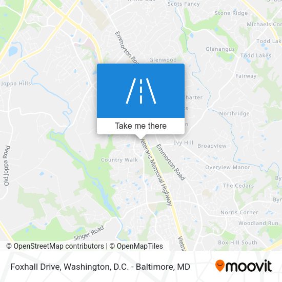 Foxhall Drive map