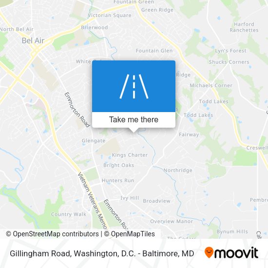 Gillingham Road map
