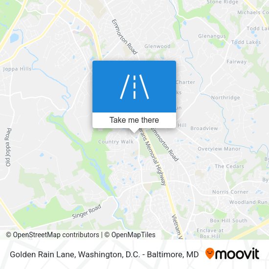 Golden Rain Lane map