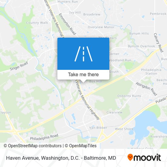 Haven Avenue map