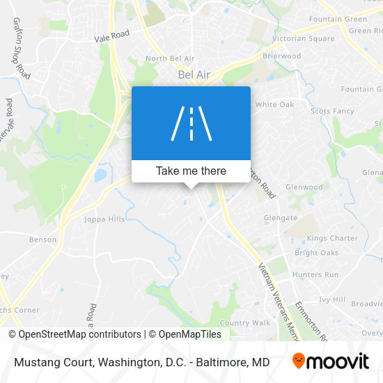 Mustang Court map