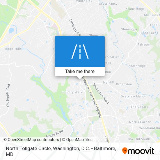 North Tollgate Circle map
