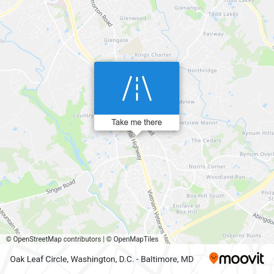 Oak Leaf Circle map